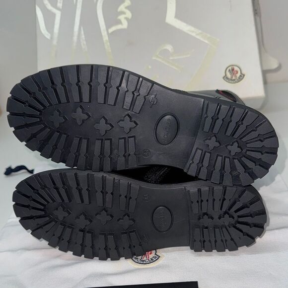 🔥Moncler Black Combat Boots with High-Top Design size 33 new in box - Picture 8 of 11
